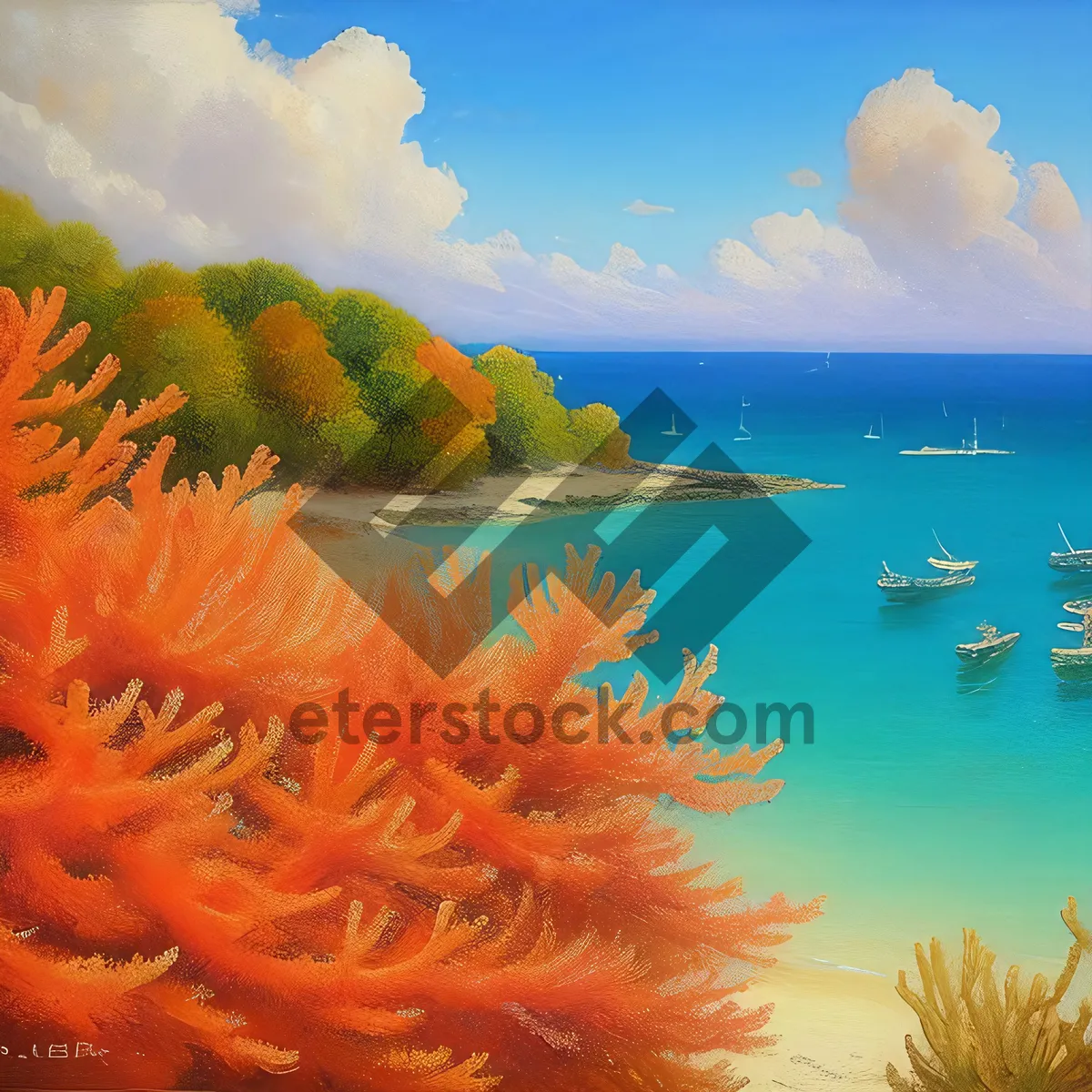 Picture of Turquoise Tropic Bliss: Serene Oceanic Paradise