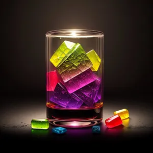 Vibrant 3D Vodka Glass Icon with LED Light