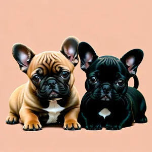 Adorable French Bulldog puppies in black and red shades