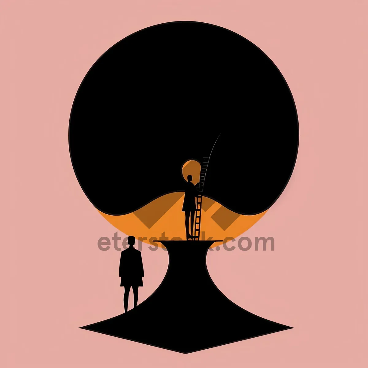 Picture of Silhouette Sorcerer - Weathercock Art Cartoon