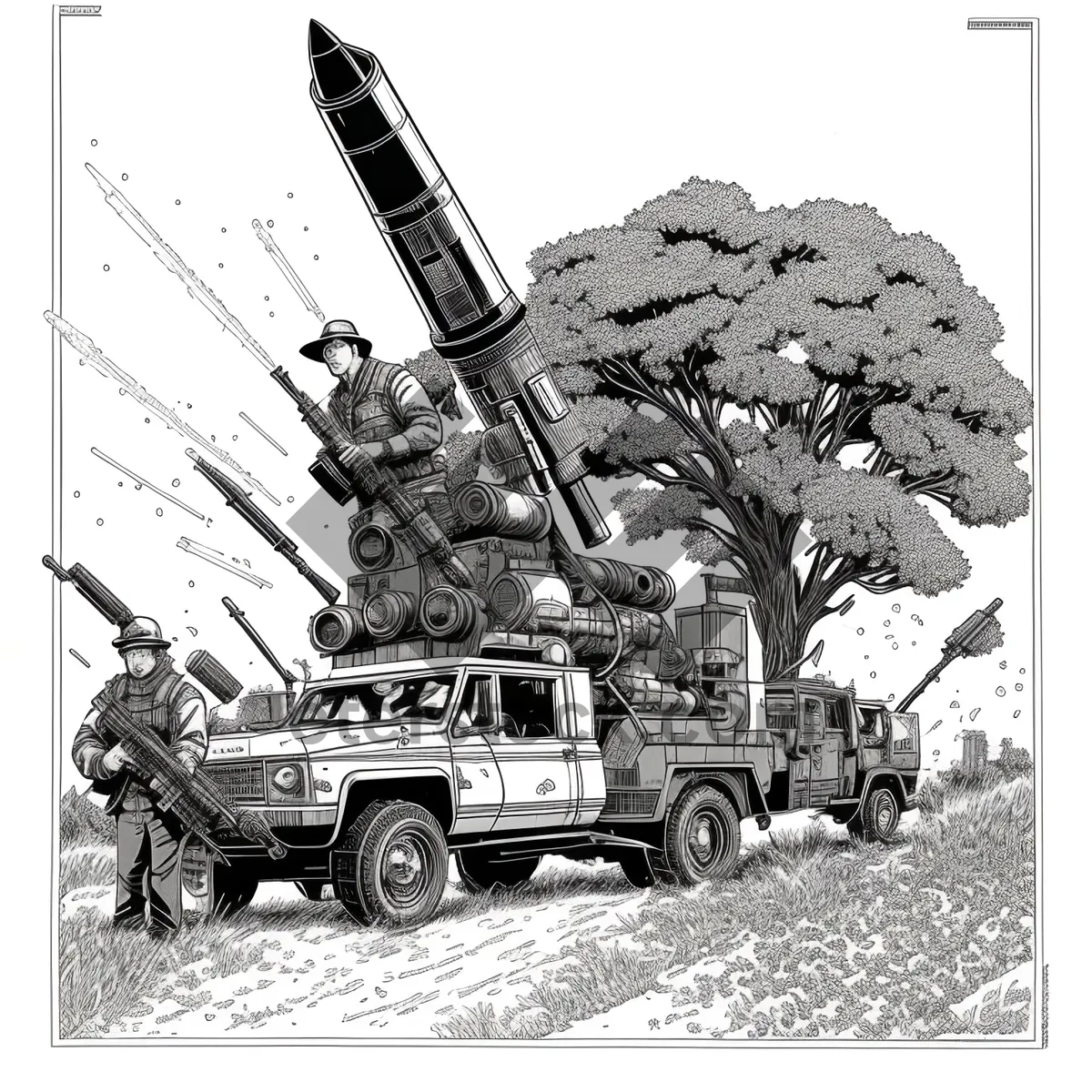 Picture of Sky-high Equipment: Rocket Truck in Construction Industry