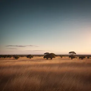 Lush Steppe Landscape under Clear Skies