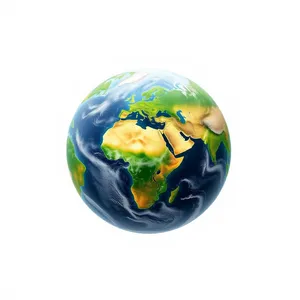 Globe Icon: 3D Earth Map Global Sphere Ball