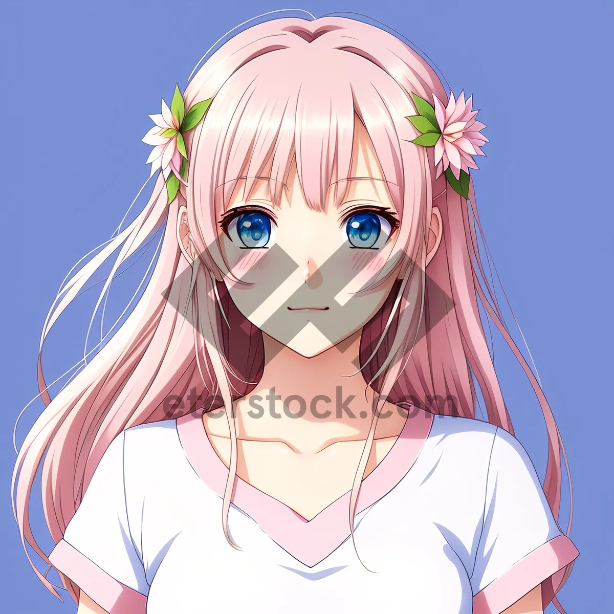 Picture of Stylish Cartoon Woman with Attractive Hairdo