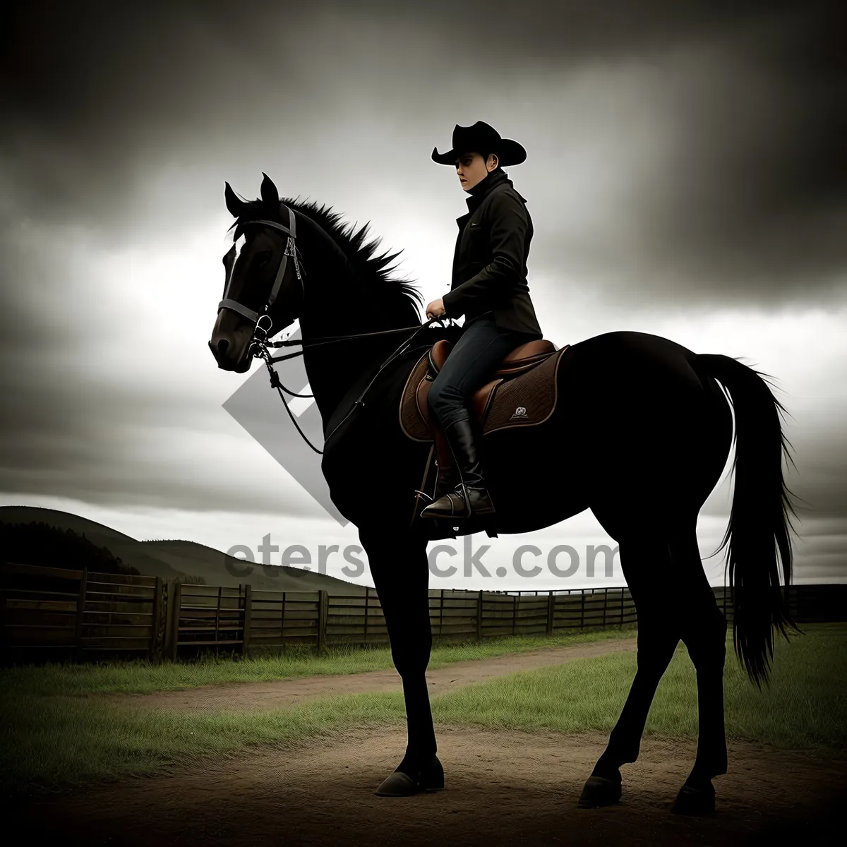 Picture of Thoroughbred Stallion in Equestrian Sport