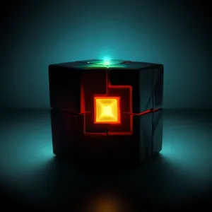 Glossy black 3D glass circle light symbol icon