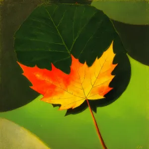 Vibrant Autumn Maple Leaf in Garden