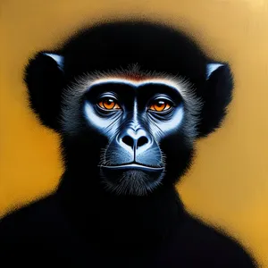 Primate Portraits: Wild Masked Monkey and Gorilla