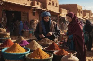 White Spice Seller Food Display