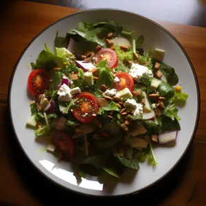 Fresh Vegetable Salad with Tomato and Onion