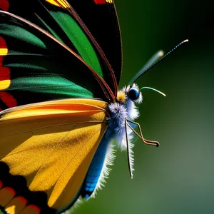 Colorful Winged Delight in Summer Garden