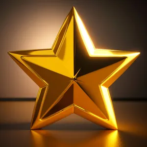 Star Pyramid Design: 3D Symbol of Five-Spot Gem