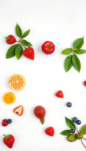 Sweet Fruit Pattern Design with Orange and Berries