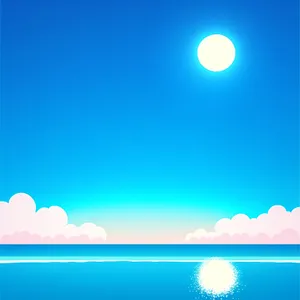 Luminous summer night sky landscape with moon and stars