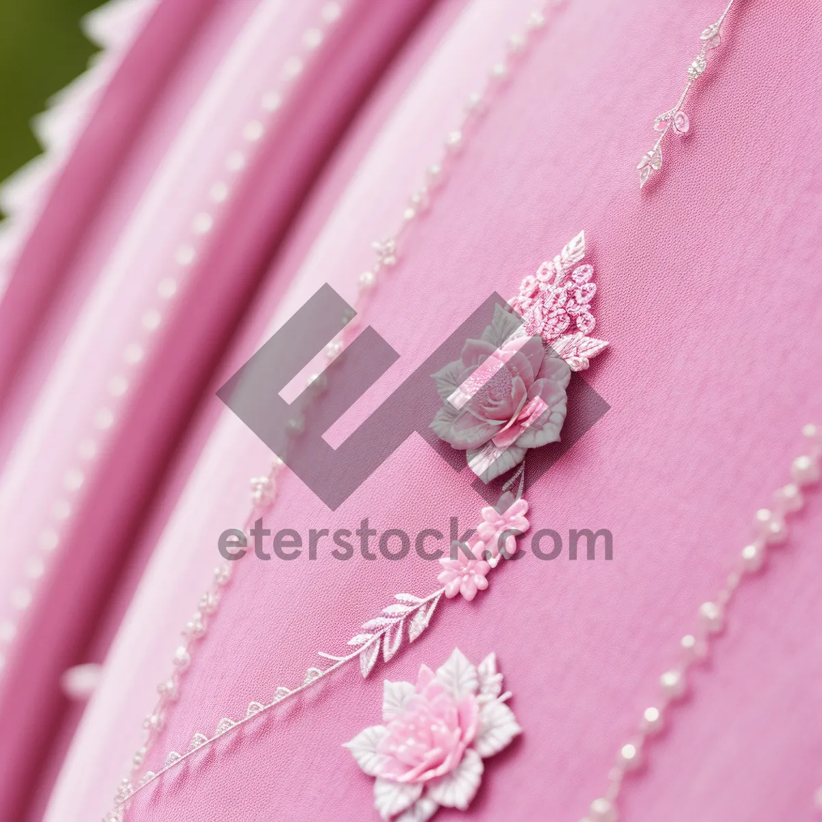 Picture of Pink Rose Petals on Floral Plant