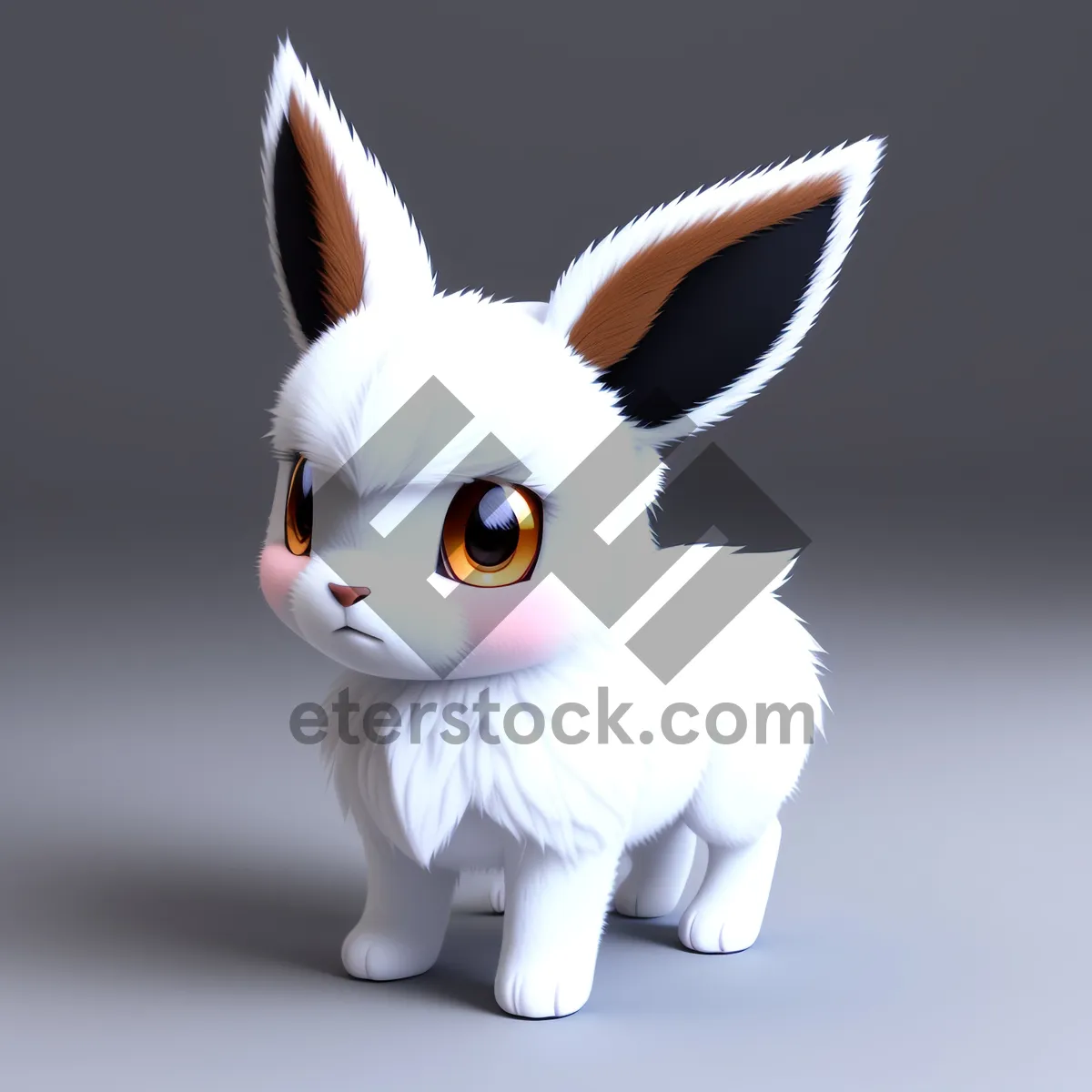 Picture of Cute Bunny Cartoon with Adorable Ears