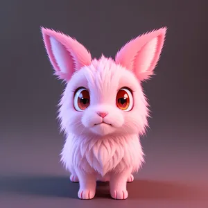 Fluffy Bunny Kitty: Adorable soft fur and curious eyes.