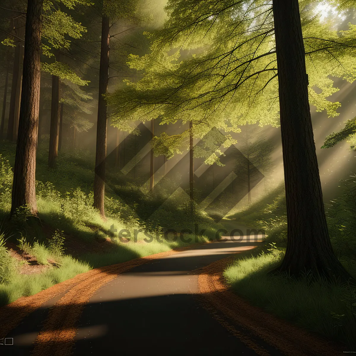 Picture of Forest Window Sill in Serene Summer Landscape