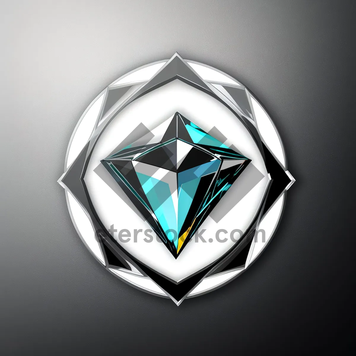 Picture of Shiny Gem Heraldry Icon: Symbolic Graphic Design