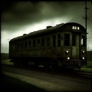 Vintage locomotive at railway station