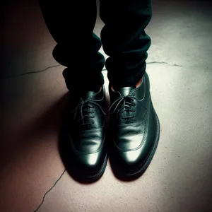 Stylish Men's Black Leather Lace-Up Boots