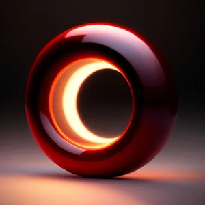 Colorful Fractal Light Art in Circular Glass Design