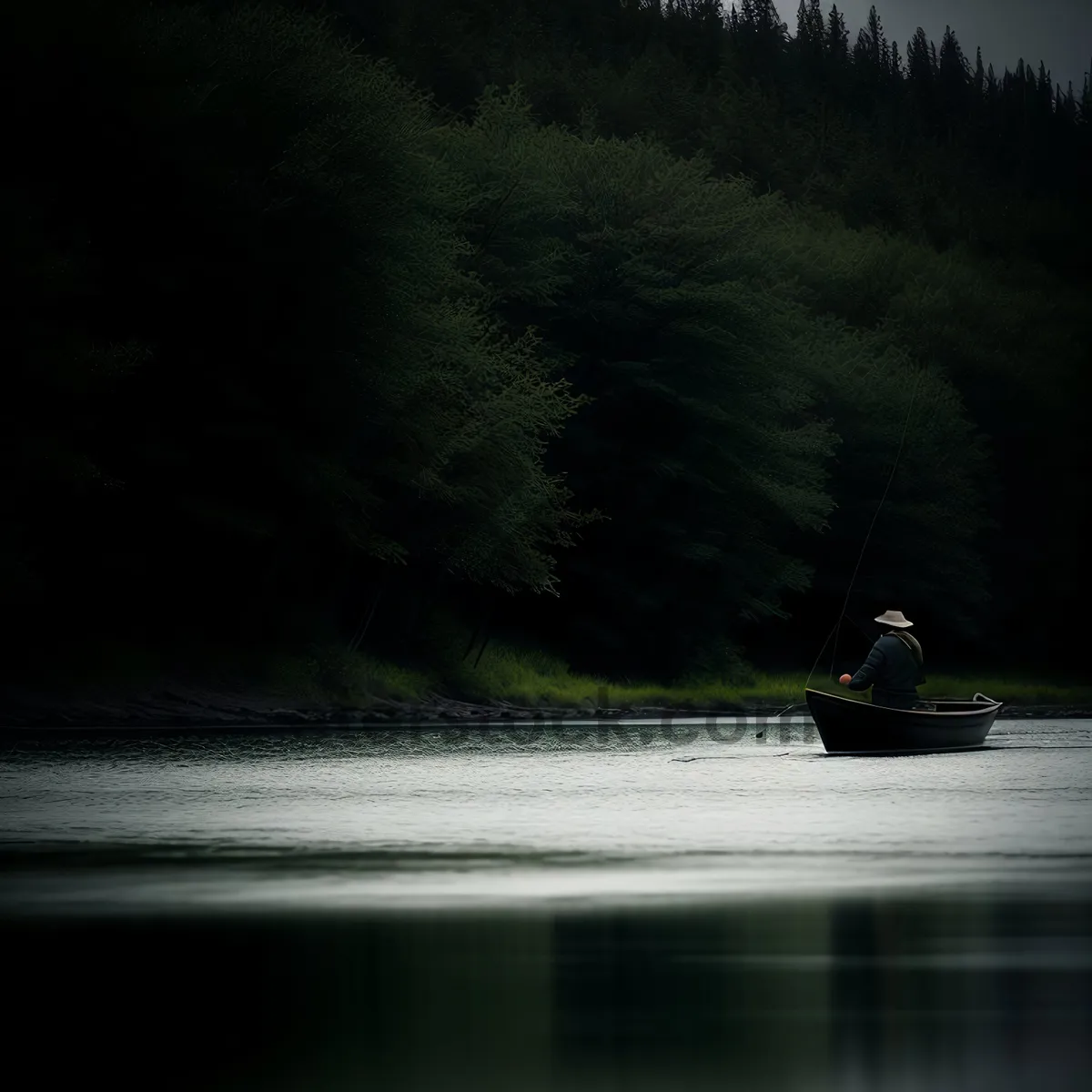 Picture of Bumper Car Boat Gliding on Sunset Waters