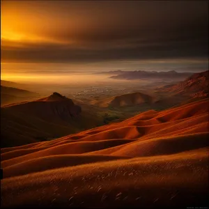Desert Mountain Sunset: Majestic Tract of Land