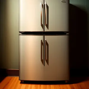 Modern White Refrigerator in Stylish Home Interior