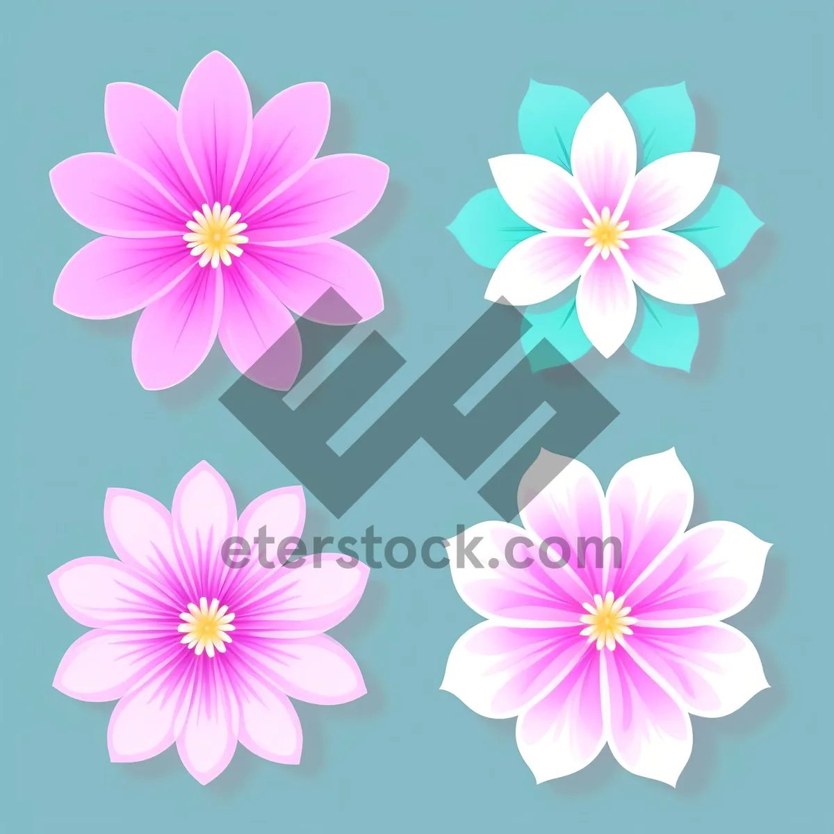 Picture of Pink Lotus Floral Design - Vibrant Spring Flower Pattern