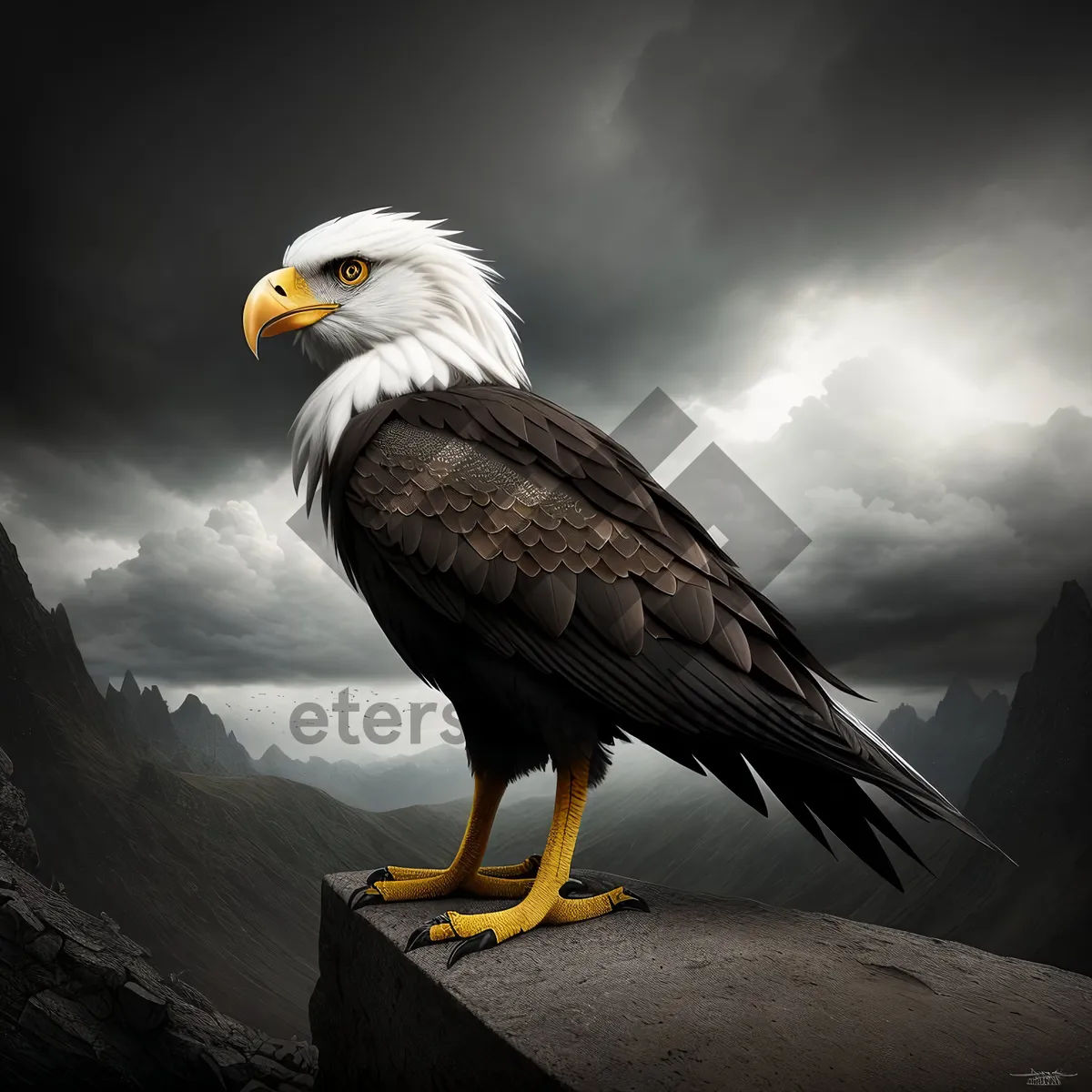 Picture of Bald Eagle in Flight, Majestic Hunter Soaring