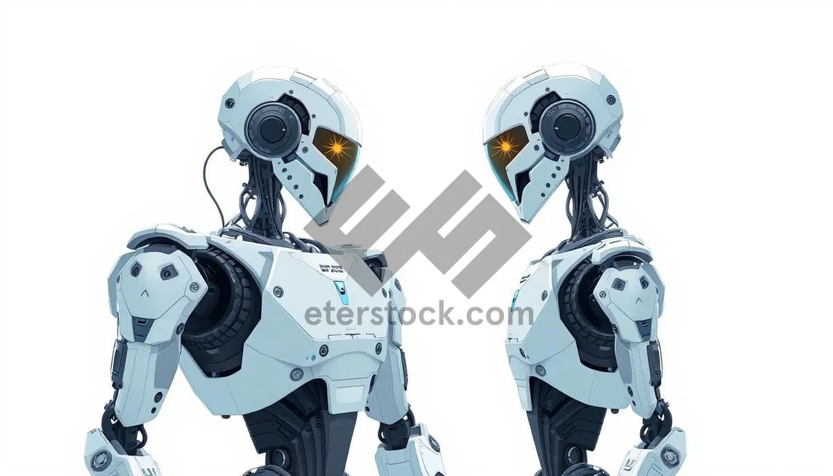 Picture of Futuristic 3D Chrome Robot Character