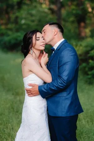 Happy couple in the park, love and happiness