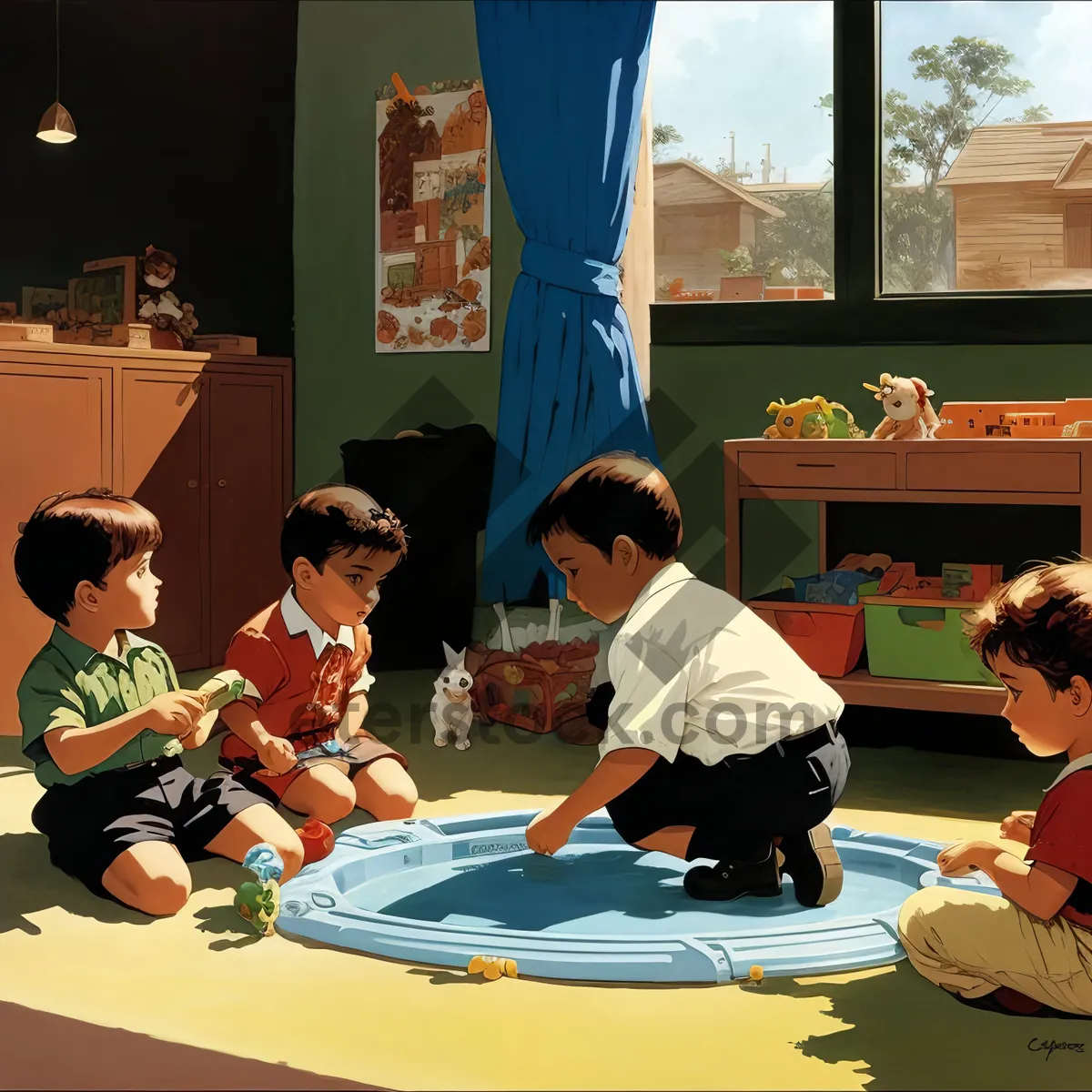 Picture of Smiling Teacher Leading Professional Classroom Meeting