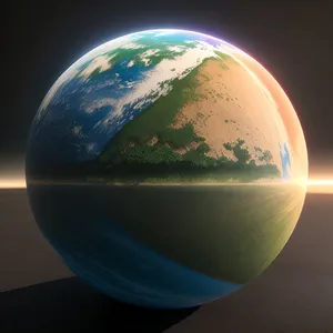 Global Earth Map Sphere - 3D Geographical Representation