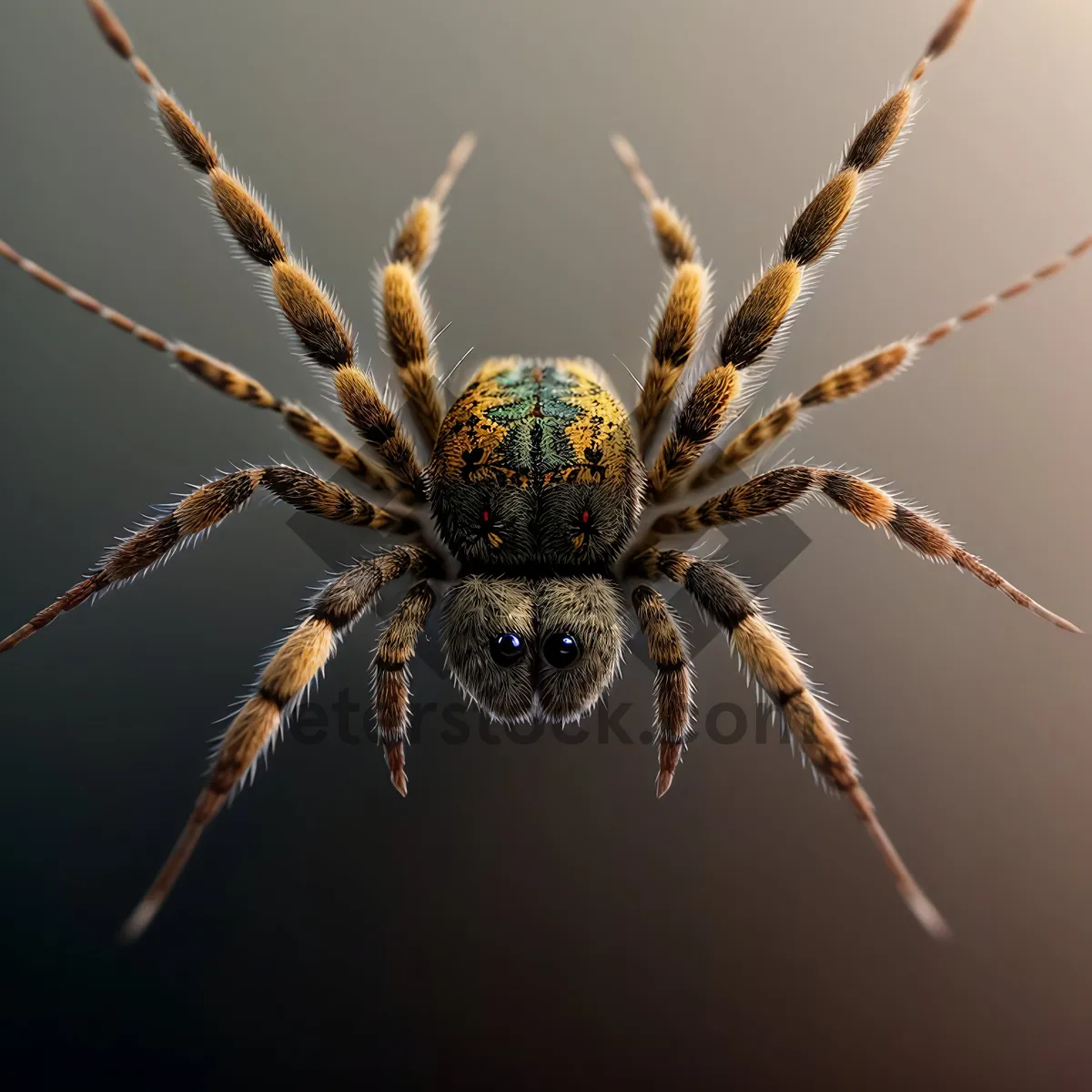 Picture of Creepy Arachnid with Hairy Legs - Wolf Spider Image