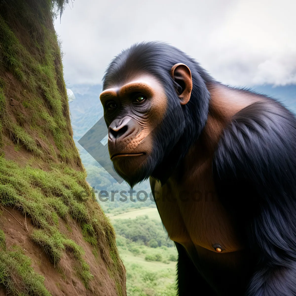 Picture of Endangered Ape in Zoo: Primate Protection