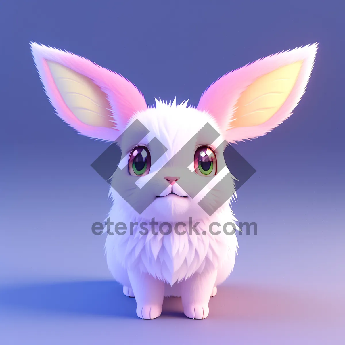 Picture of Fluffy Bunny sitting in studio portrait