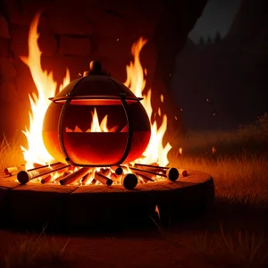 Fiery Warmth: A Captivating Blaze of Orange