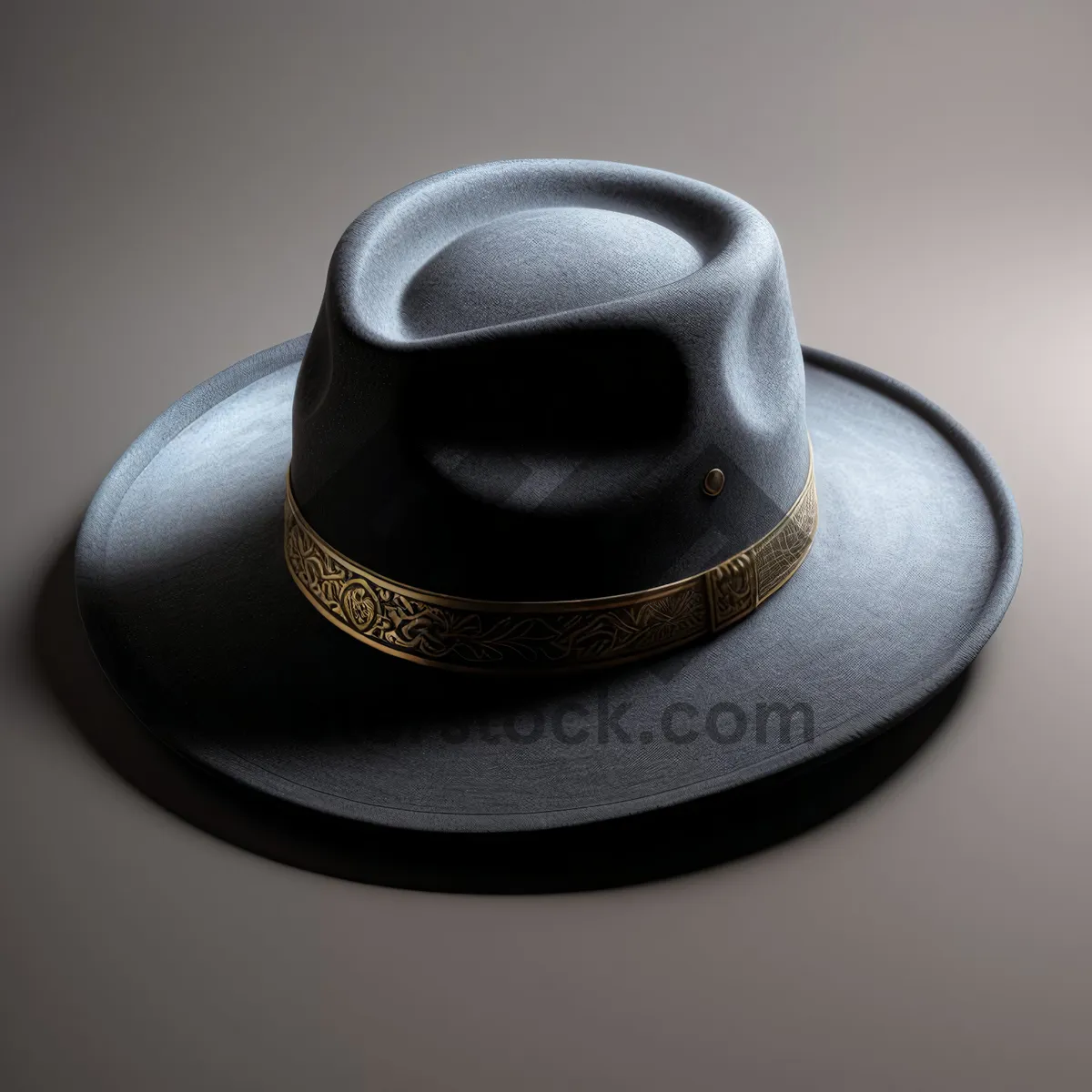Picture of Black Cowboy Hat on Coffee Saucer