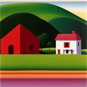 Cozy Bungalow Home Icon: 3D Symbol Design