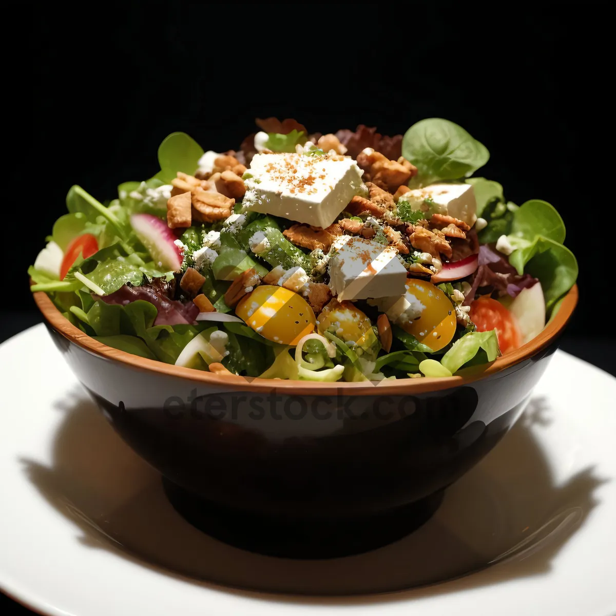 Picture of Healthy Vegetarian Salad Bowl with Fresh Vegetables