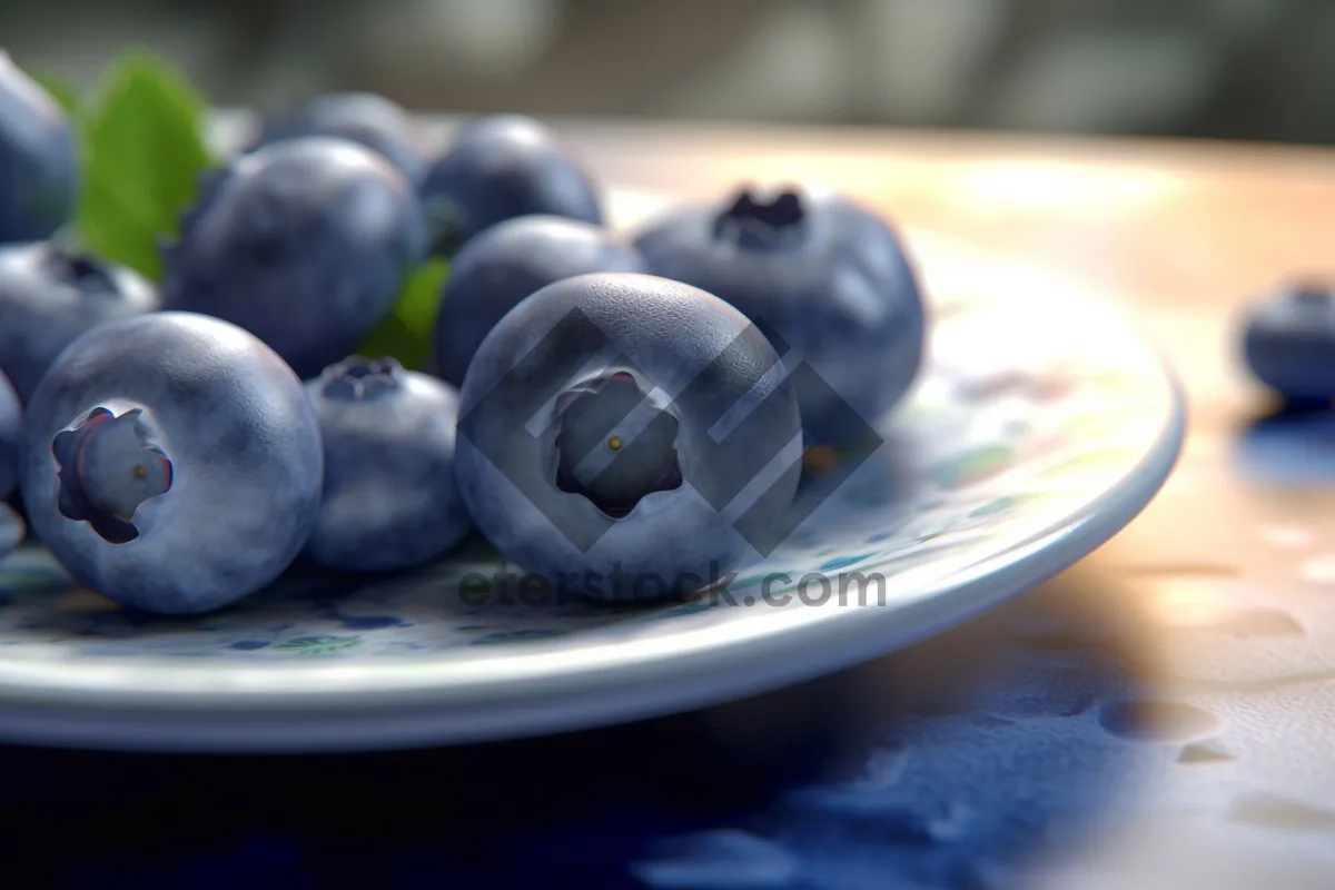 Picture of Fresh and Juicy Blueberries, Delicious and Nutritious Snack