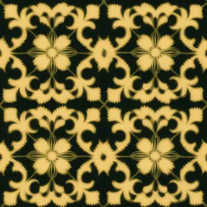 Floral retro pattern on silk fabric texture design