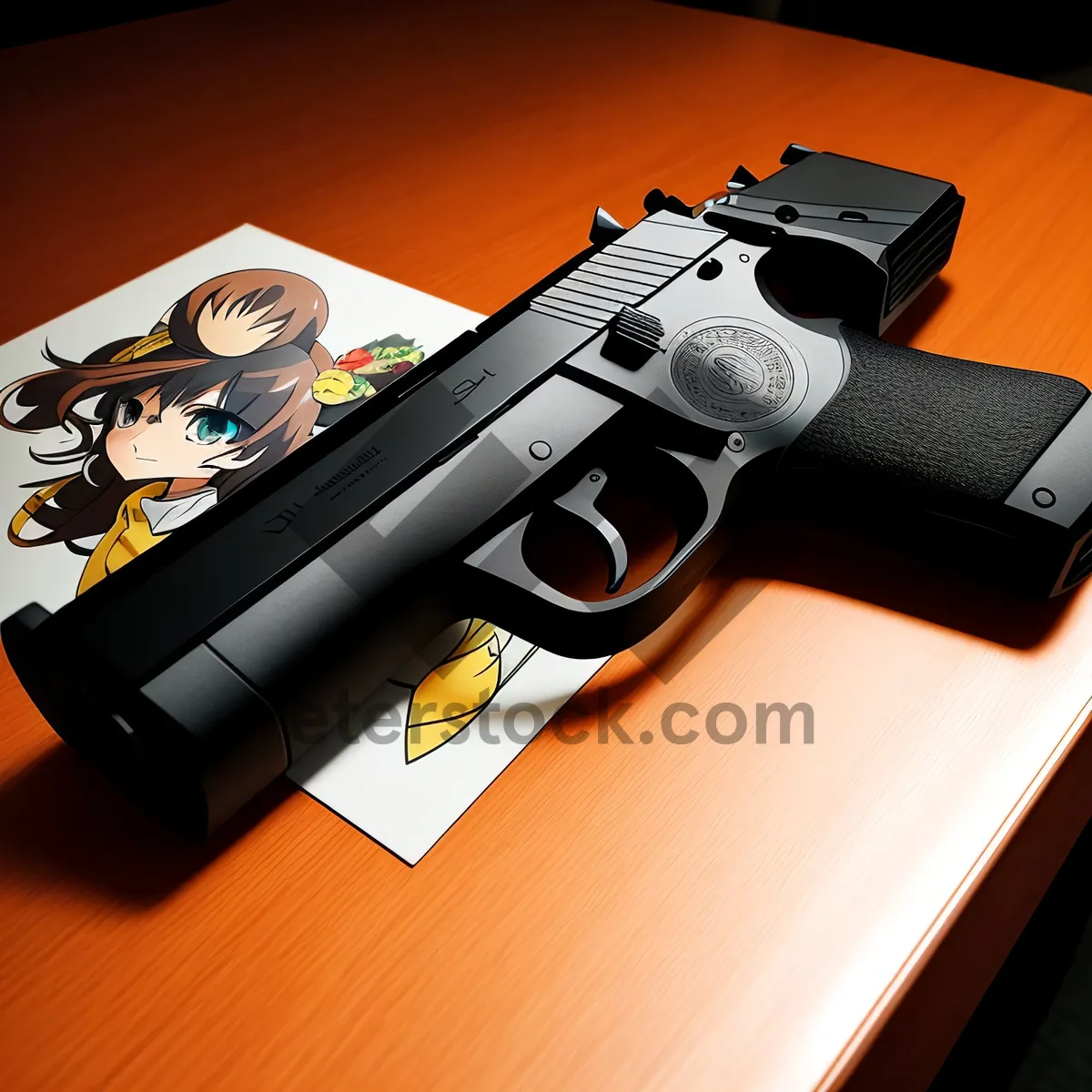 Picture of Black Military Handgun: Powerful Protection with Precise Shooting