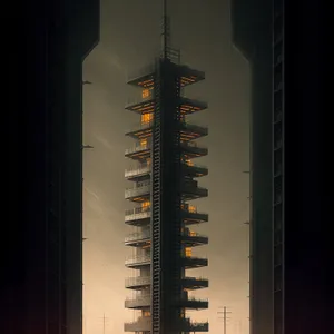 Skyscraper Sunset: Towering Energy and High Power