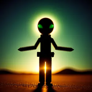 3D Silhouette of a Baron Figure