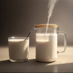 Steamy Espresso in Glass Mug with Saucer