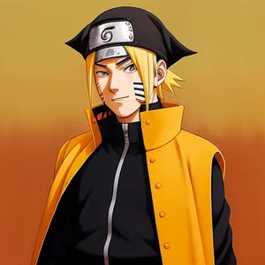 Graduation Man with Academic Gown and Mortarboard