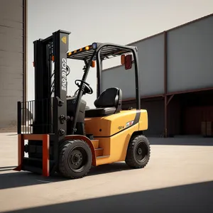 Industrial Forklift Truck in Transportation and Logistics